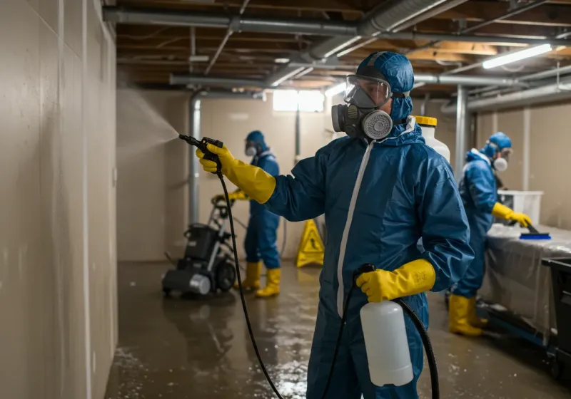 Basement Sanitization and Antimicrobial Treatment process in Holden, MA